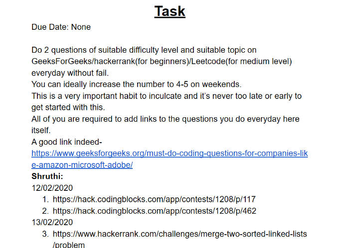 Tasks